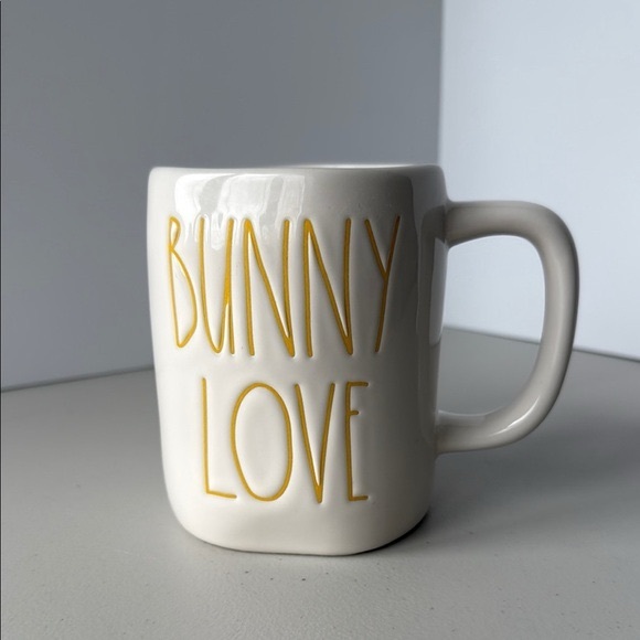 Rae Dunn Bunny Love Mug Off White and Yellow - Picture 2 of 10